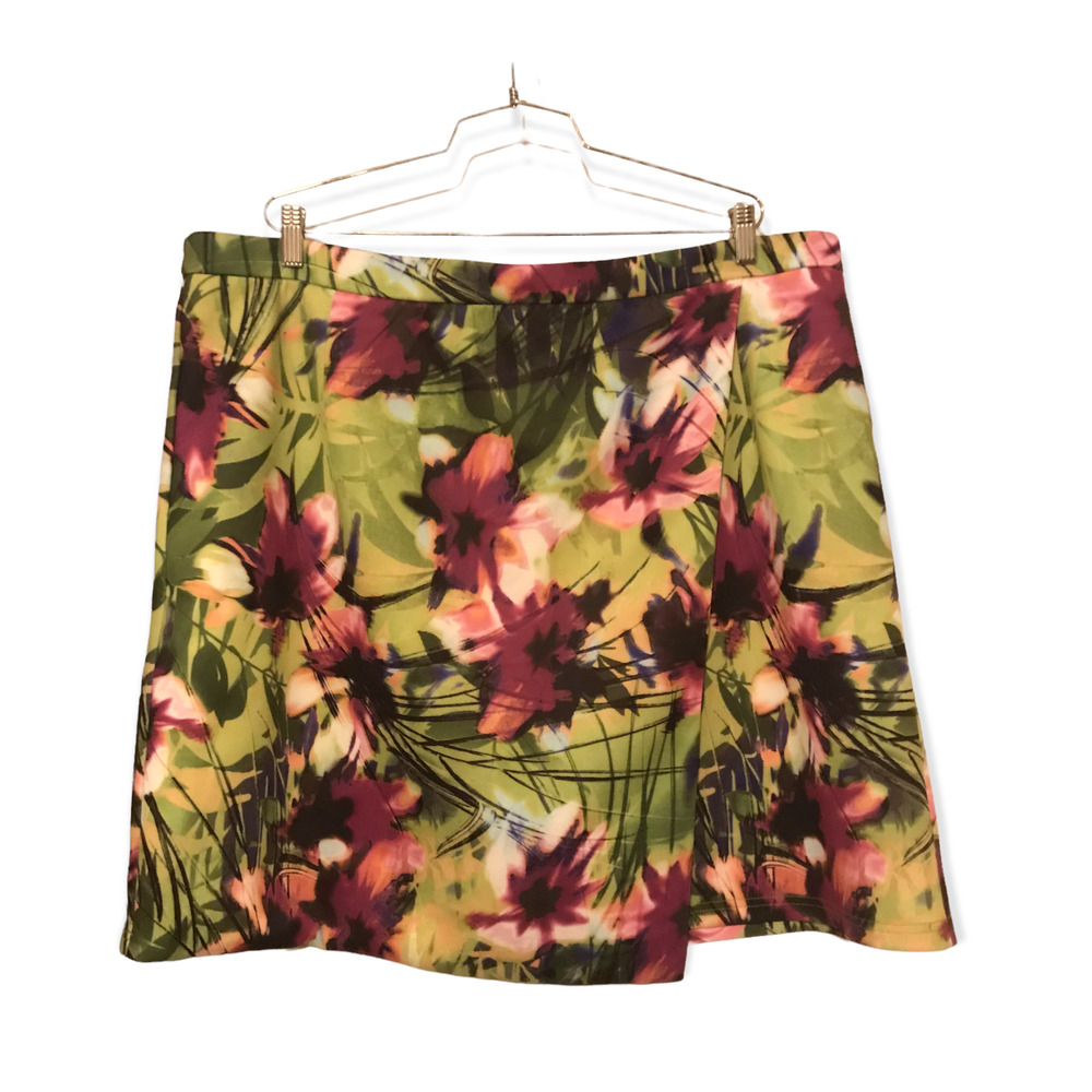 Forever Audrey Skirt Floral Stretch Knit 3X